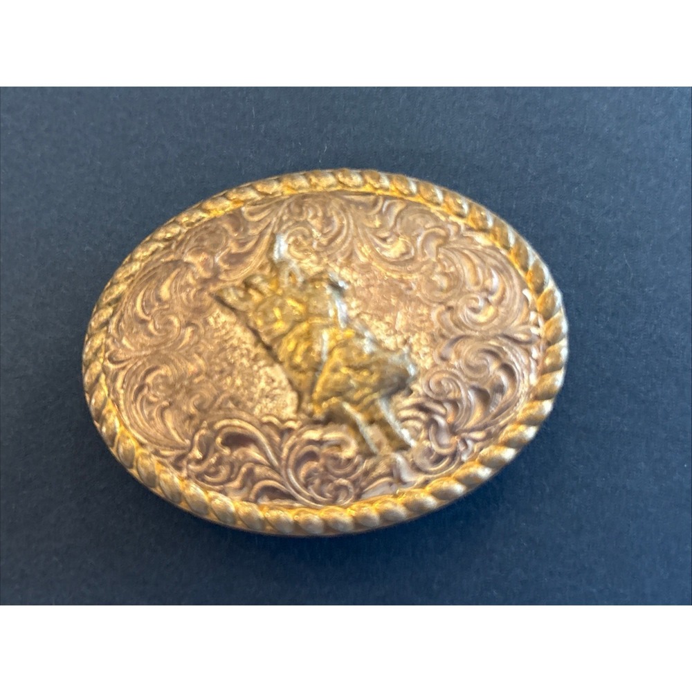 Crumrine Bull Rider Belt Buckle Cowboy Rodeo Western Reno Nevada READ